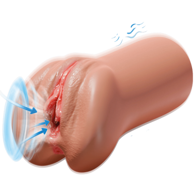 Dory - Sucking & Vibrating Rechargeable Pussy - Amovibe (Light Skin Tone)