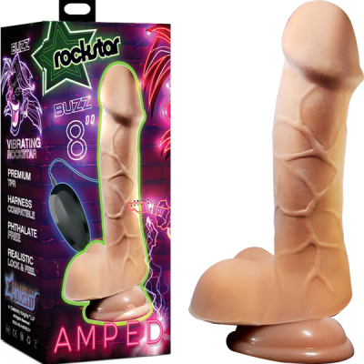 Buzz Vibrating Dildo - 8"