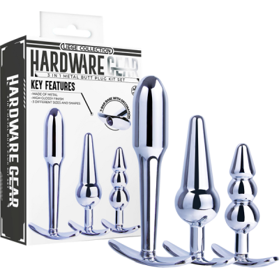 3 in 1 Metal Butt Plug Kit Set (Type B)