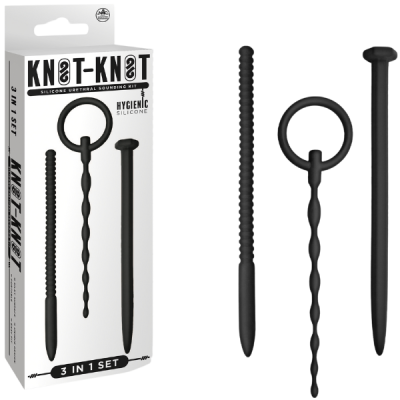 Knot Knot 3in1 Urethal Sounding Kit - Nail (Black)