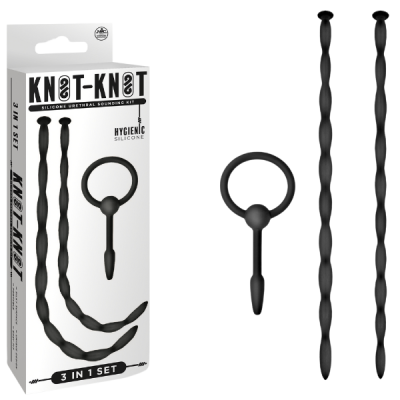 Knot Knot 3in1 Urethral Sounding Kit - Twist (Black)