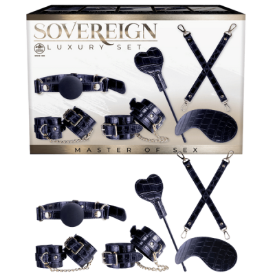 Sovereign Luxury Bondage Kit - Master of Sex (Black - Alligator Print)