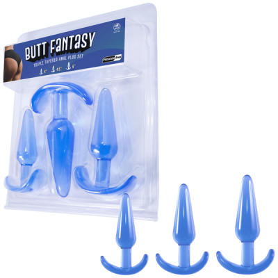Butt Fantasy - Triple Tapered Anal Plug Set (Blue)