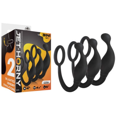Prostate Plug with Love Ring (3 Piece Set)