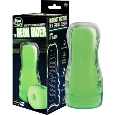 The Neon Rider Masturbator - 6" - Glow in the Dark - Excellent Power