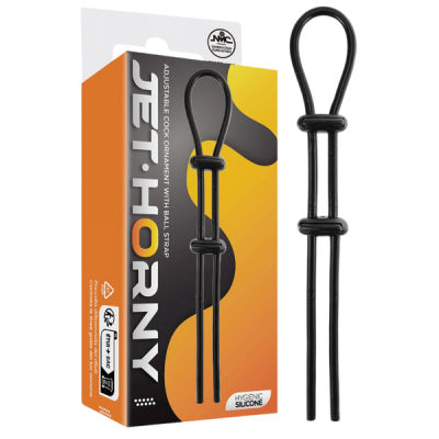 Jet Horny Adjustable Cock Ornament with Ball Strap