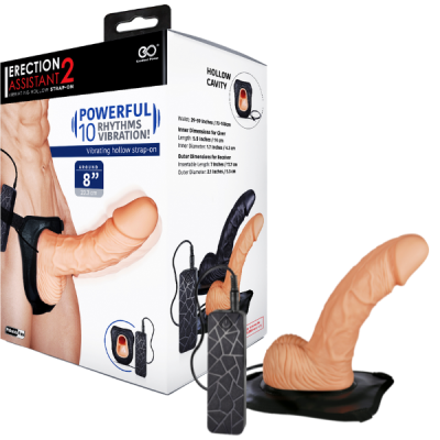 Erection Assistant 2 - 8" Strap-on (Light Skin Tone)