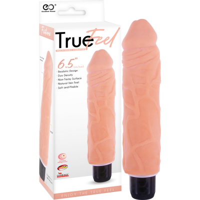 Patriot Vibrating Dildo - 6.5" - True Feel - Excellent Power (Light Skin Tone)