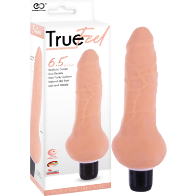Ballsy Vibrating Dildo - 6.5" - True Feel - Excellent Power (Light Skin Tone)