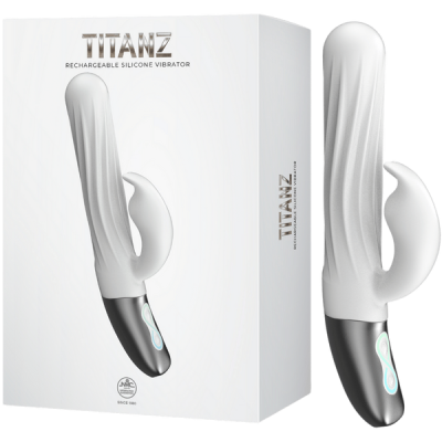 Titanz Thrusting Rabbit Vibrator - Excellent Power (White)