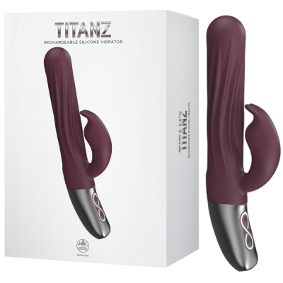 Titanz Thrusting Rabbit Vibrator - Excellent Power (Rubine Red)