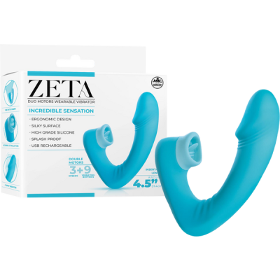 Dual Motor Wearable Vibrator (Blue)