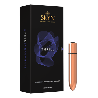 SKYN Thrill Discreet Vibrating Bullet - Lifestyles (Rose Gold)