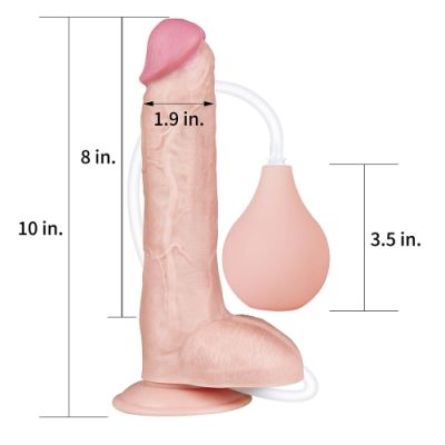 Squirt Extreme Dildo - 10" (Light skin tone)