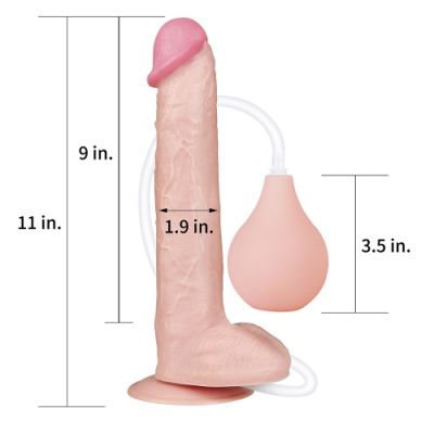 Squirt Extreme Dildo - 11" (Light skin tone)