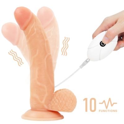 Ingen - Vibrating Easy Strap-on Set - 8.5" - Lovetoy (Light Skin Tone)