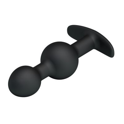 Anal Stimulating Balls Butt Plug 4.05" (Black)