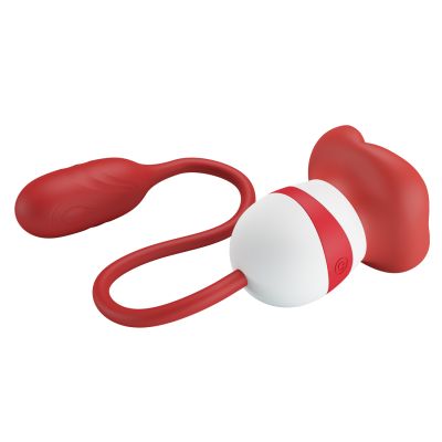 Aliyah Mouth Shaped Vibrator (Red / White)