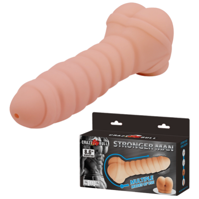 Stronger Man Penis Sleeve & Stroker - 8.6" (Light Skin Tone)