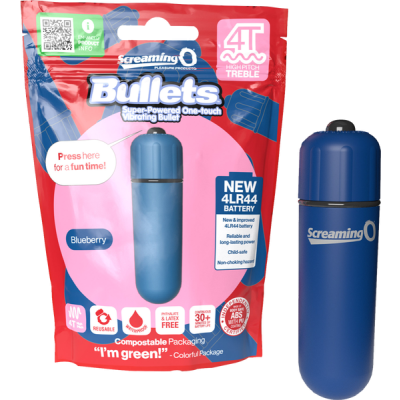 Screaming O 4T - Tickle & Tease Bullet (Blueberry)