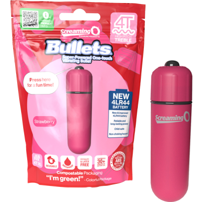 Screaming O 4T - Tickle & Tease Bullet (Strawberry)