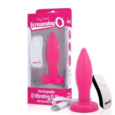 My Secret Vibrating Plug With Remote - Screaming O (Pink)