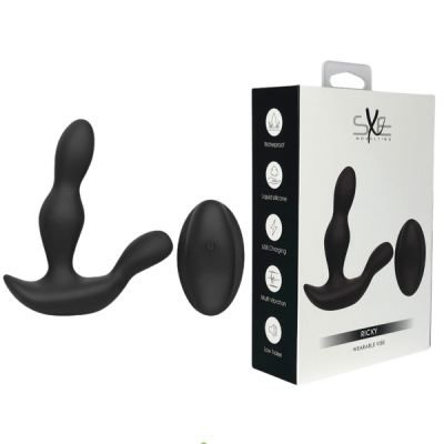 Ricky - Remote Controlled Wearable Vibrator (Black)
