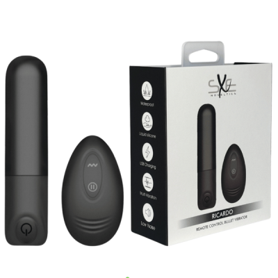 Ricardo - Vibrating Bullet with Remote Control (Black)