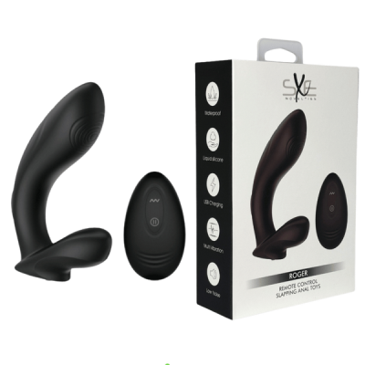 Roger - Remote Controlled Slapping Prostate Massager (Black)