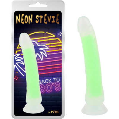 Neon Stevie Dildo - 8.4" - Laviva (Glow Green)