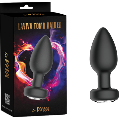 Tomb Raider Vibrating Butt Plug - App Controlled - Laviva (Black)