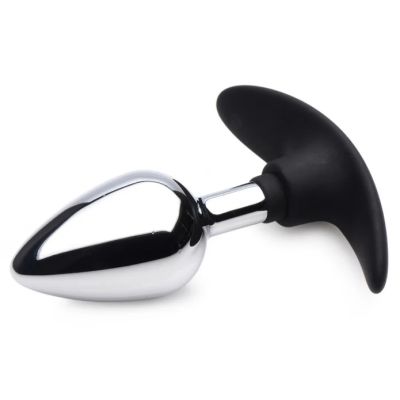 Dark Invader Metal And Silicone Anal Plug - Medium