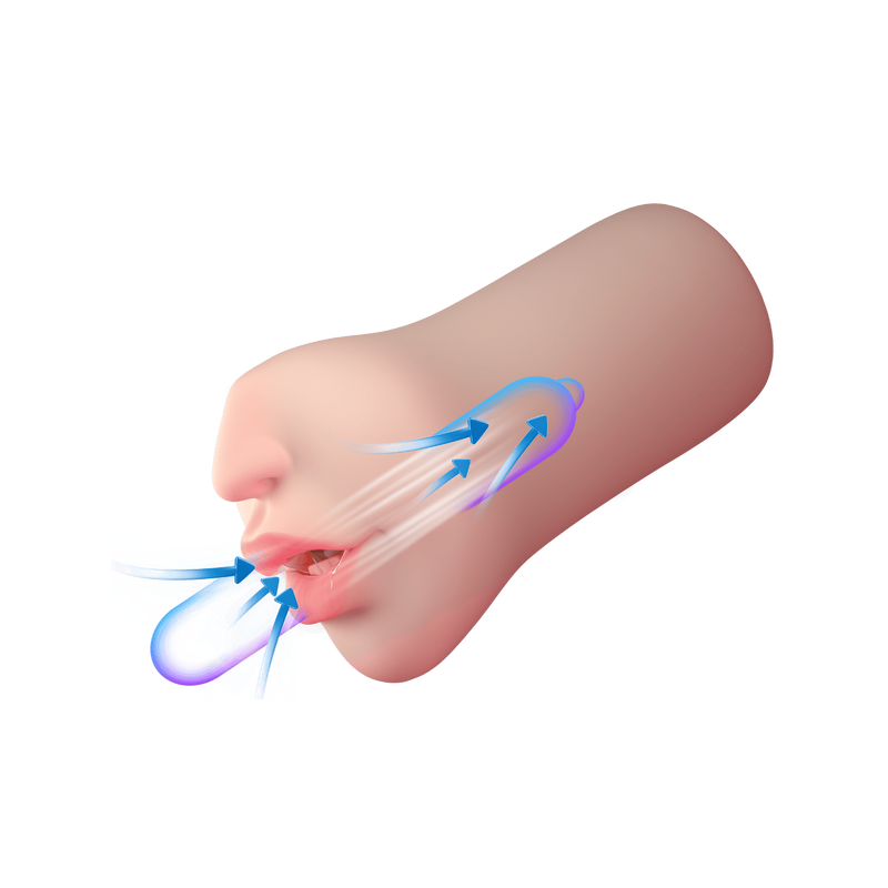 Suction Kiss - Sucking & Vibrating Mouth - Amovibe (Light Skin Tone)