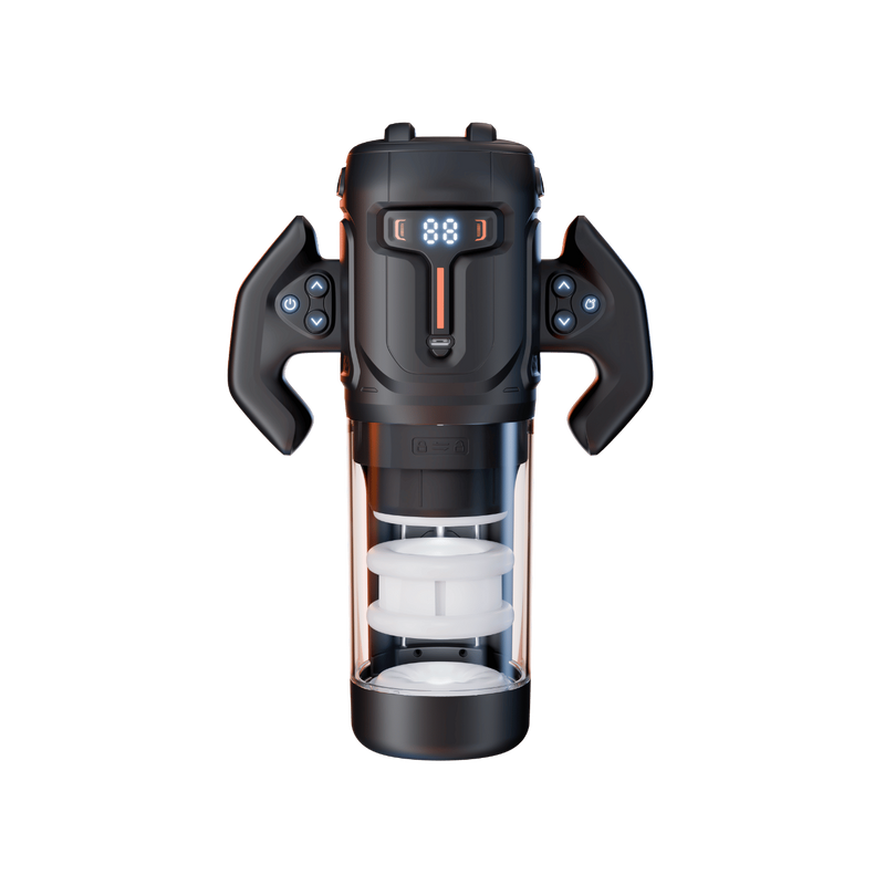 Turbo - Thrusting & Rotating Masturbator - Amovibe (Black)
