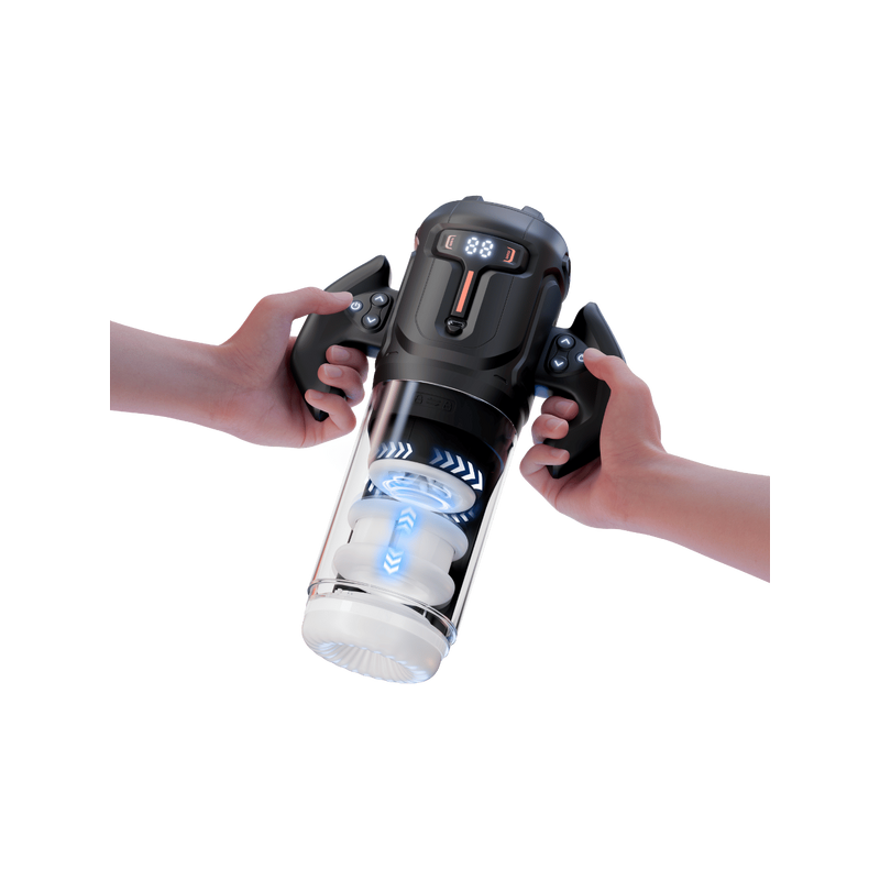 Turbo - Thrusting & Rotating Masturbator - Amovibe (Black)