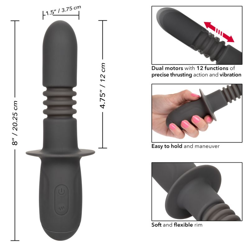 Ramrod® Thrusting Dual Motor Vibrator - Calexotics (Black)