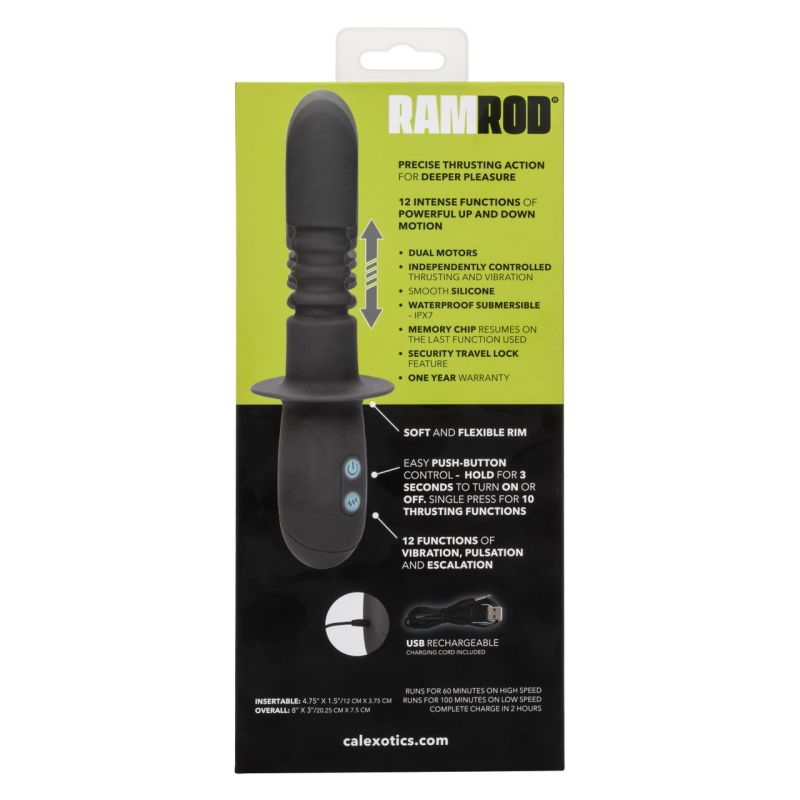 Ramrod® Thrusting Dual Motor Vibrator - Calexotics (Black)