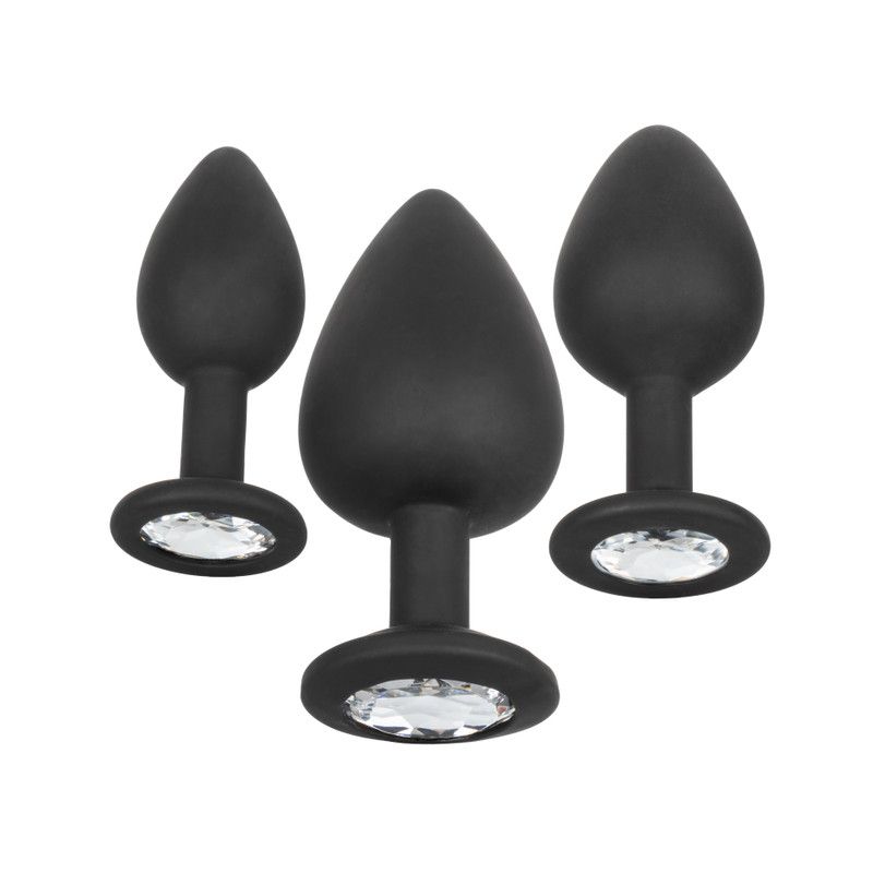 Silicone Gem Anal Exerciser Kit (Black)