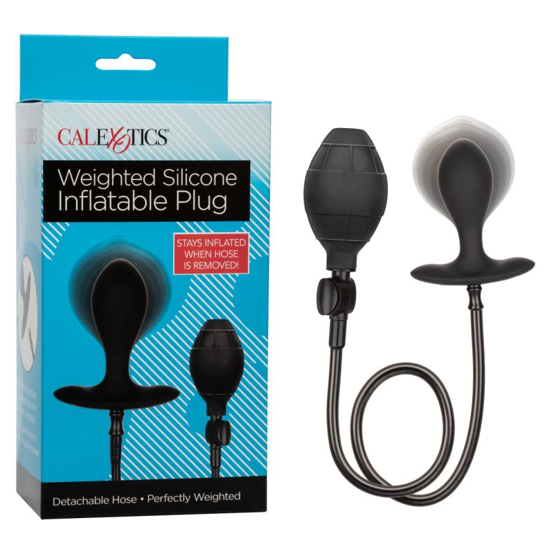 Weighted Silicone Inflatable Plug (Black)