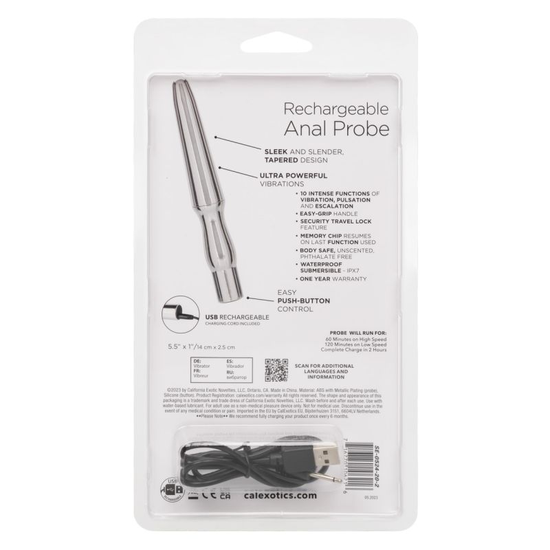 Rechargeable Anal Probe (Silver)