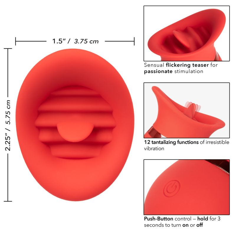 French Kiss Sweet Talker - Flickering Massager - Calexotics (Red)