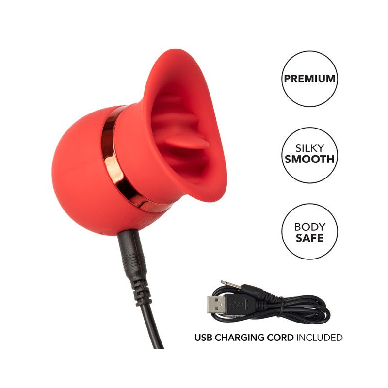 French Kiss Sweet Talker - Flickering Massager - Calexotics (Red)