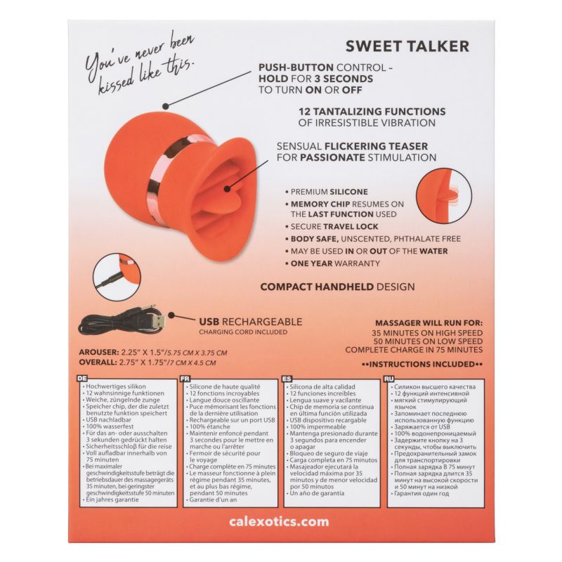 French Kiss Sweet Talker - Flickering Massager - Calexotics (Red)