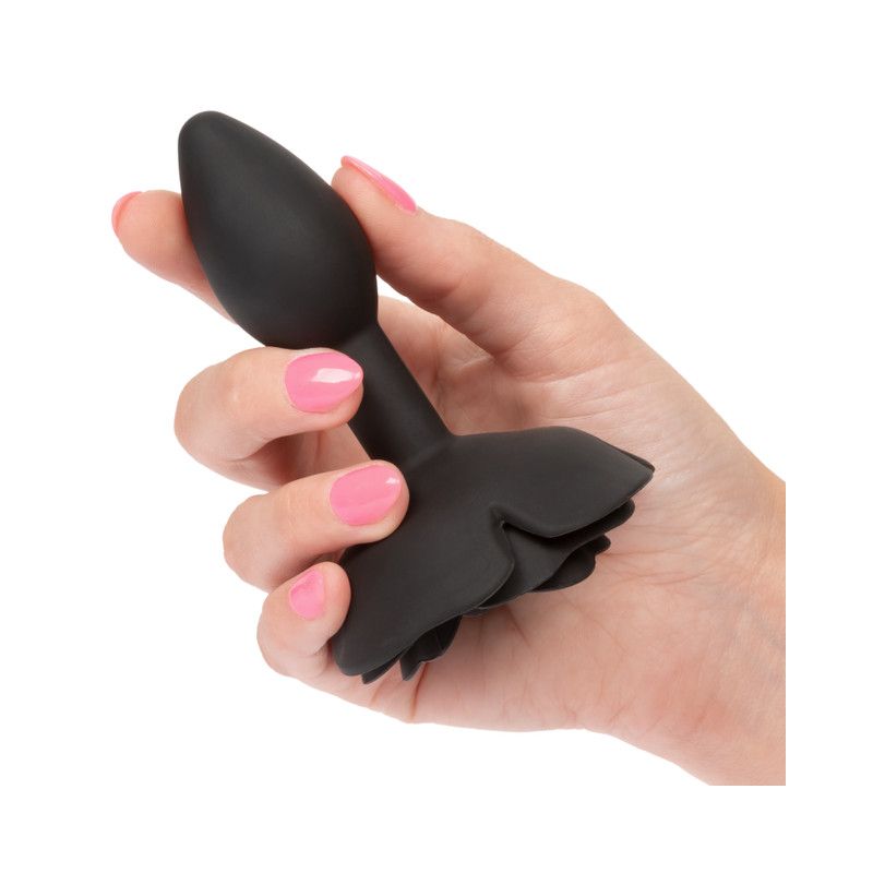 Forbidden Small Rose Anal Plug - Calexotics (Black)