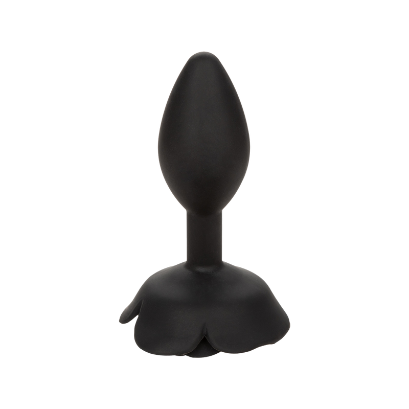 Forbidden Large Rose Anal Plug (Black)