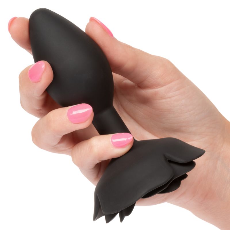 Forbidden Large Rose Anal Plug (Black)