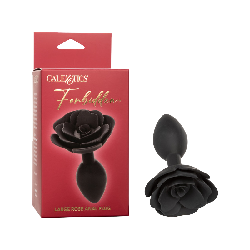 Forbidden Large Rose Anal Plug (Black)