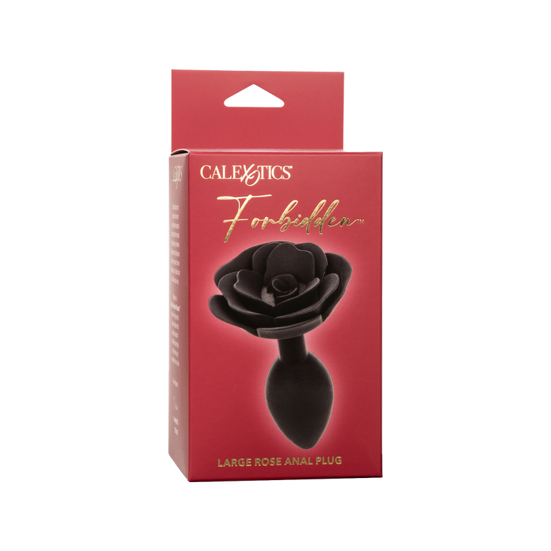 Forbidden Large Rose Anal Plug (Black)