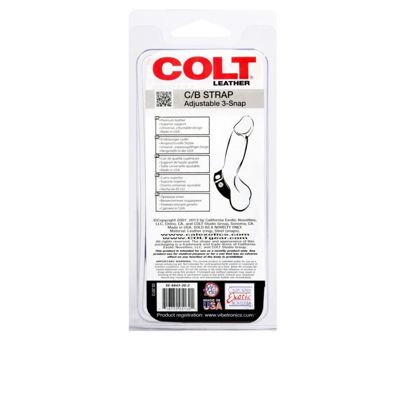 Colt Cock & Ball Strap Adjustable 3-Snap