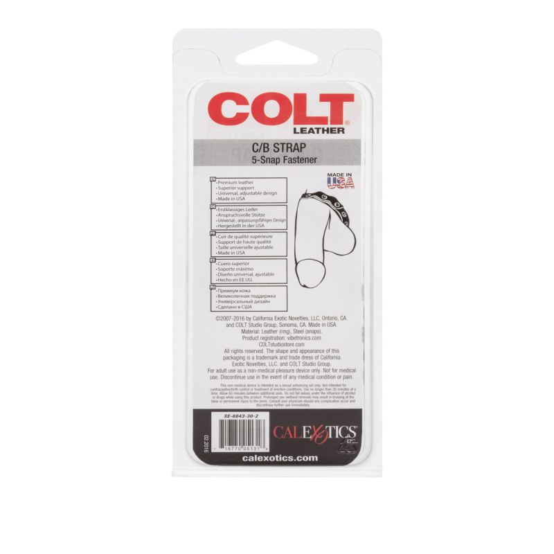 Colt Cock & Ball Strap 5-Snap Fastener